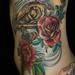 Tattoo of Vulture skulll with Candle Tattoo Design Thumbnail